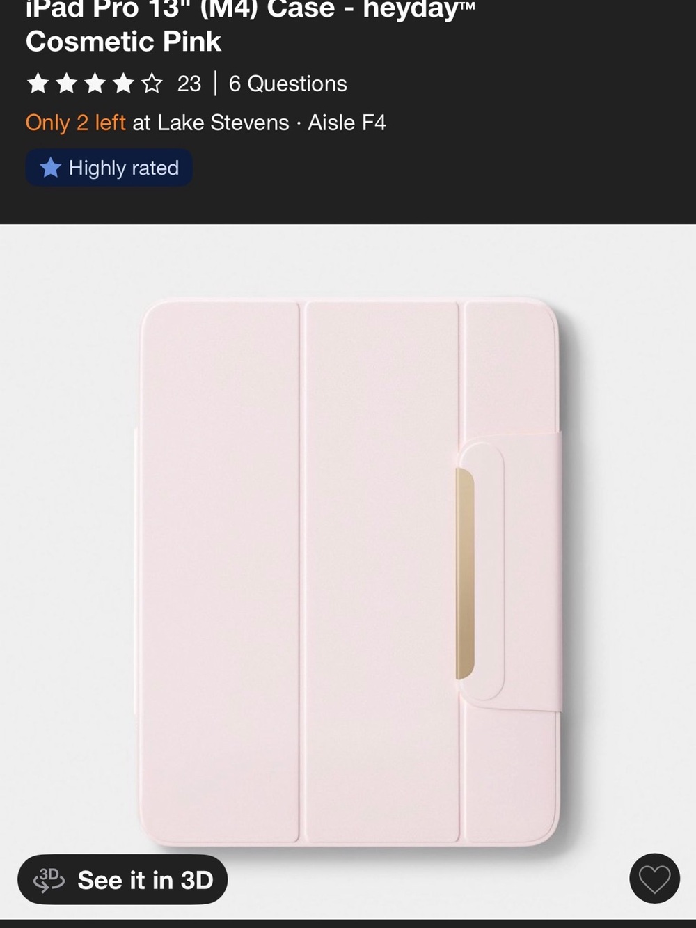 iPad Pro 13 case- Light Pink - Picture 3 of 5